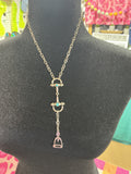 Faux horse it necklace