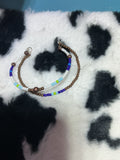 Copper seed bead bracelet