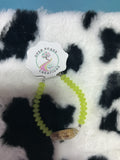 Lime green shell bracelet