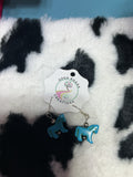 Turquoise horse earrings