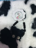 Dalmatian black onyx bracelet