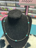 Liquid sterling silver with turquoise hearts