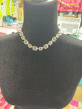 Clear stone necklace with extender