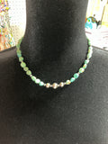 Turquoise and sterling silver 16 in necklace