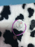 Pink and blue with pink heart bracelet