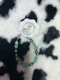 Turquoise sterling silver beads bracelet